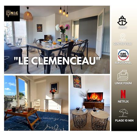 Le Clemenceau Appart-Calais Nord-Balcon-Plage Exteriör bild