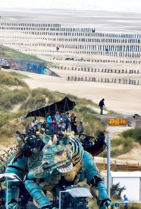 Le Clemenceau Appart-Calais Nord-Balcon-Plage Exteriör bild