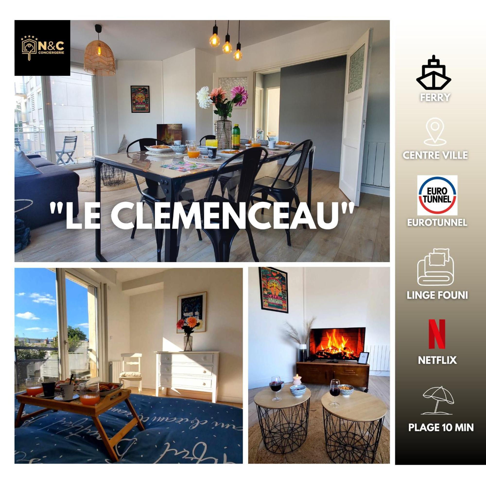 Le Clemenceau Appart-Calais Nord-Balcon-Plage Exteriör bild